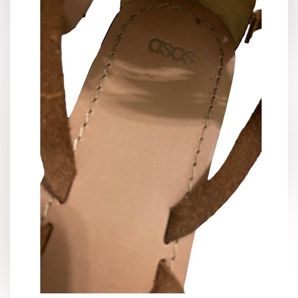 ASOS FAIRY Flat Sabdals w Lether Wrap Straps Size: 7 - Picture 6 of 10